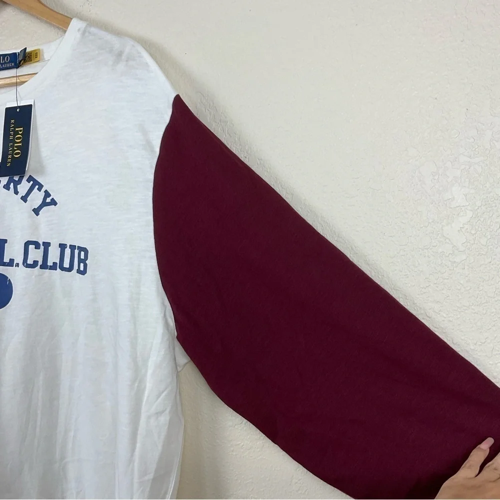 Polo By Ralph Lauren Raglan Athletic Club Baseball 3/4 Sleeve Top Size XXL